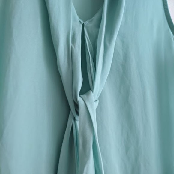 Alternative Apparel Mint Green Blouse with Bow S - Picture 6 of 7